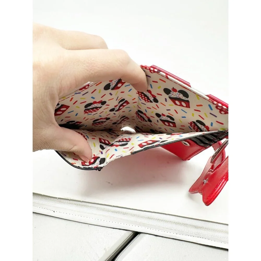 Loungefly Disney‎ Minnie Sweets Collection Cosplay Flap Wallet Sprinkle Cupcake